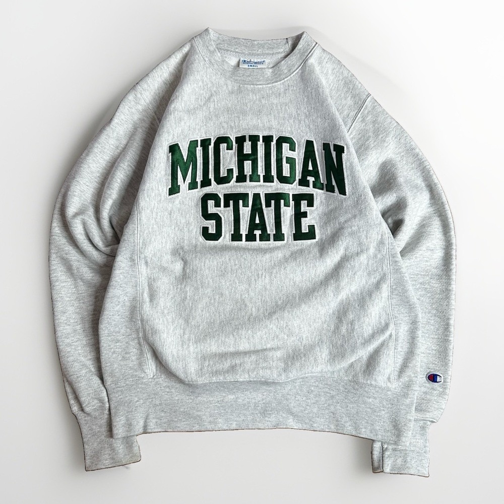Michigan State Spartans MSU Champion Reverse Weave Crewneck Sweatshirt Men Small